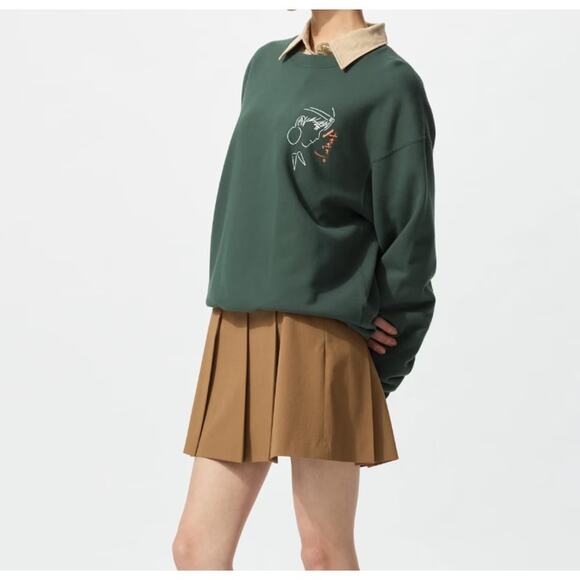 NWT Uniqlo Studio Ghibli Princess Mononoke Sweatshirt in Green Unisex - Picture 3 of 16